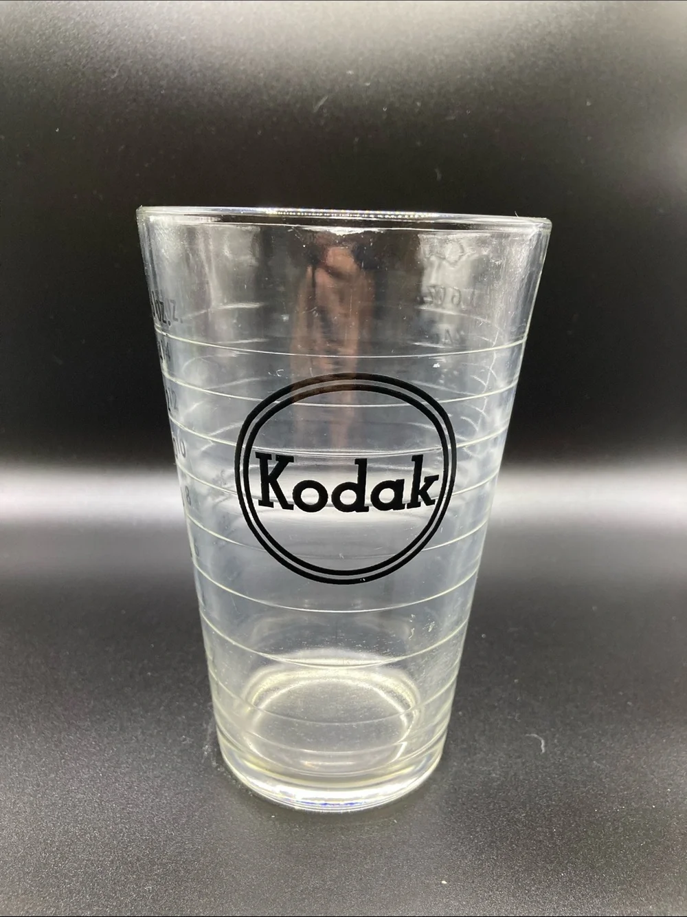 Vintage Kodak 16 oz Glass Chemical Measuring Beaker Darkroom Photography